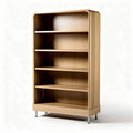 Wooden display cabinet with four shelves for home or office use 60 x 30 x 120cm