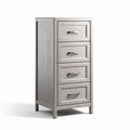 Silver metal four-drawer storage cabinet with modern design 45 x 40 x 90cm