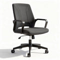 Mesh office chair with adjustable height and rolling base in black 50 x 60 x 90cm