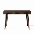 Wooden writing desk with three drawers in dark brown finish 120 x 60 x 75cm