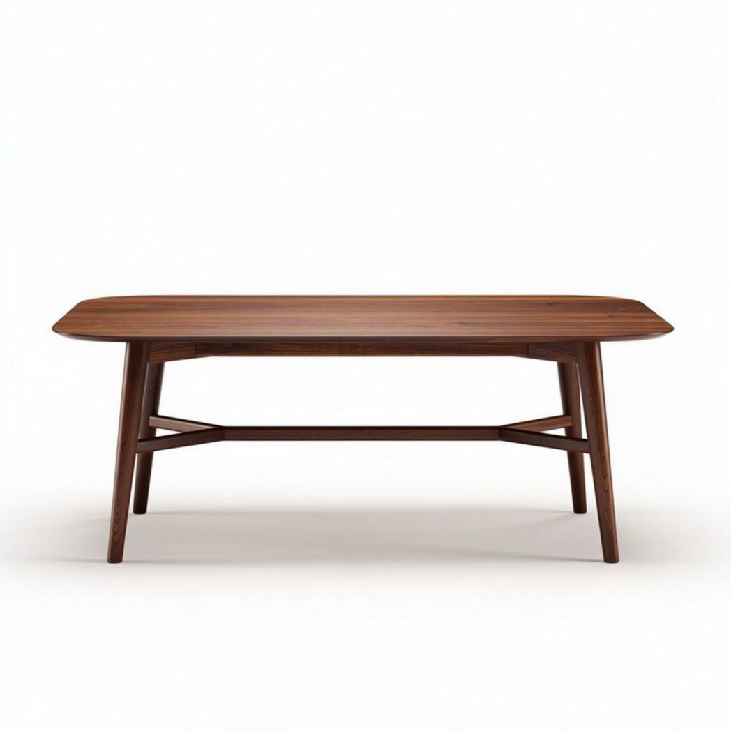 Walnut wood dining table with modern design 150 x 80 x 75cm