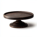 Wooden serving platter with brass base 30 x 30 x 12cm for decorative use